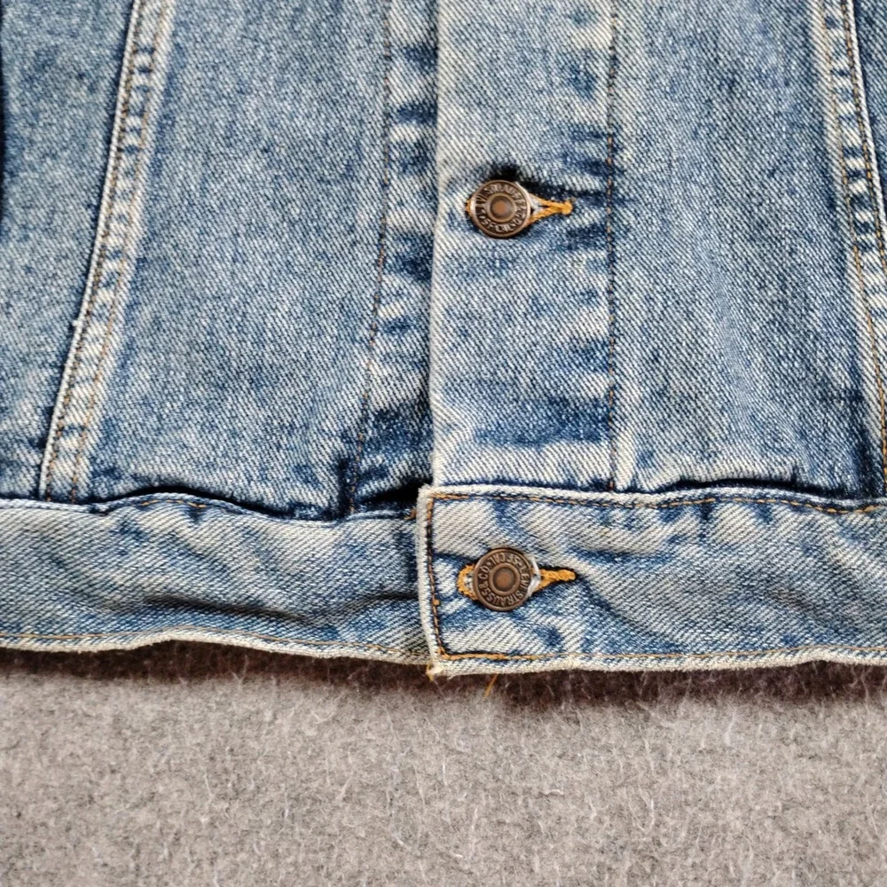 Vintage Levis 70507-4890 Mens Large Denim Trucker Jacket Blue Made in USA 90s - Picture 6 of 14